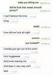 Texts between girlfriend and her cuckold