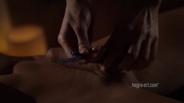 Restrained femdom bondage massage