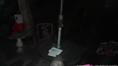 Night fuck in the garden