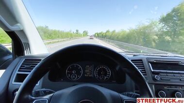 Brunette hitchhiker looking for cock