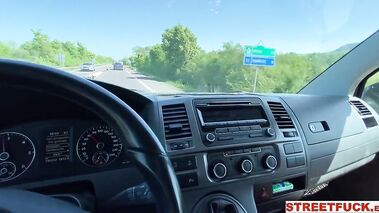 Brunette hitchhiker looking for cock