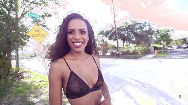 Black girl in a foursome with big white cocks