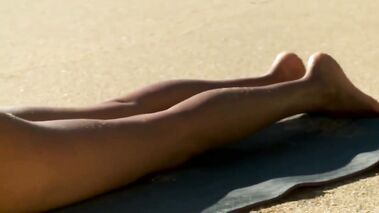 Naked Indian Yoga on the beach