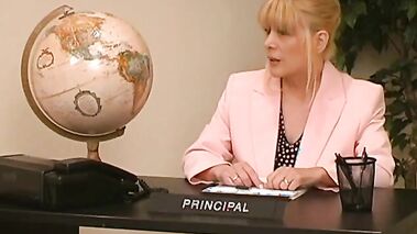 Two student girls spanked by principal