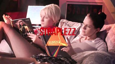 Short haired blonde seduces her girlfriend