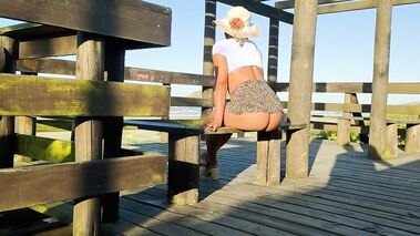 Slut wife on the streets with body paint bikinis