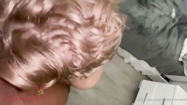 Twink pulls his thong aside to receive a BBC