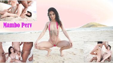 Exotic Brazilian Foursome On The Beach