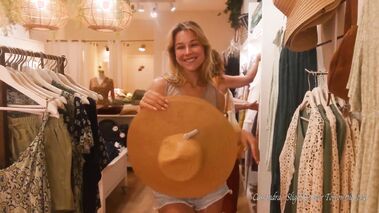 Young hottie flashing in the streets of Spain