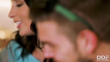 Cougar With Beautiful Natural Tits Seduces Young DJ