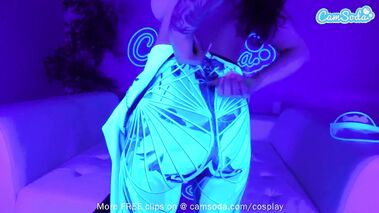 Black Light Glow In Dark Cam Model Masturbation