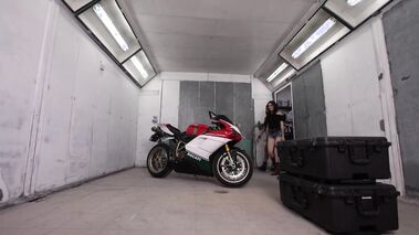Ducati And Threesome In The Garage