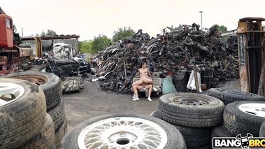 Junk Yard Anal, Sexy Latina Gets Her Cute Ass Fucked Hard In The Junkyard