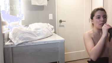 My Girlfriend Gets Fucked By Her Bull While Dressing Up In The Bathroom