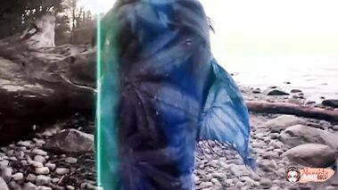 Japanese Girl Getting Naked On The Beach