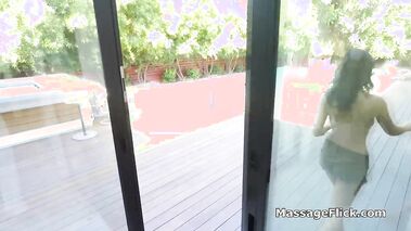 Lucky masseur gets milked by two POV style