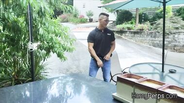 Barebacked for sneaking into the pool by security