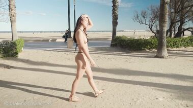 String Bikini and Nude Promenade Walk