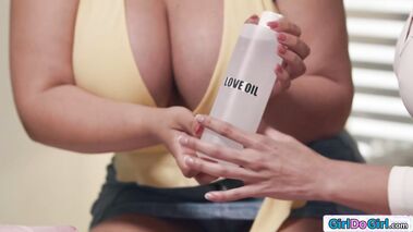 Chubby gf licks busty milf to an orgasm