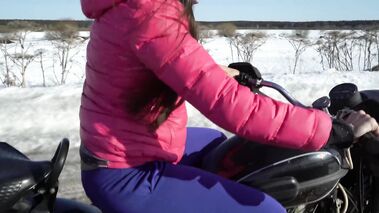 Winter Fucking On A Motorcycle