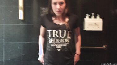 Gorgeous Babe Gives Incredible Handjob