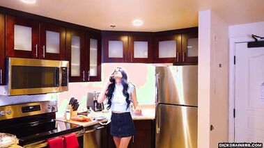 Young Blue Haired Slut Takes BBC Balls Deep