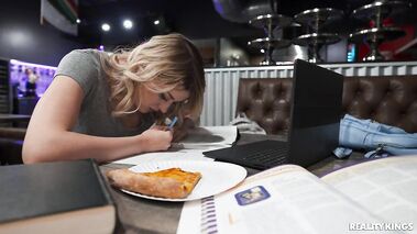 Studying In The Pizza Shop