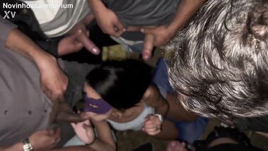 Street Gangbang with a Brazilian Hotwife