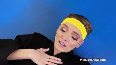 Fucking big tit milfs ass hole during judo training