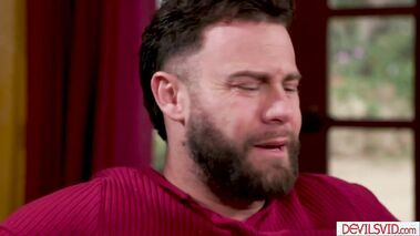 Stepdaughter deepthroating stepdads cock