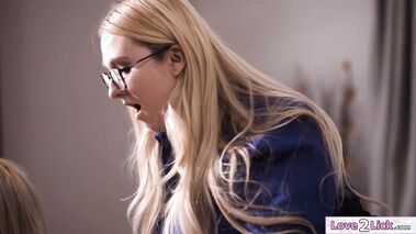 Lesbian teachers having foursome meeting