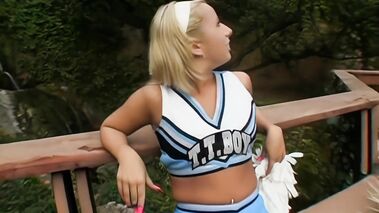 Peachy Butt Cheerleader Butt Fucked Big Black Cock