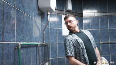 Yasmina Khan Fucked Hard in Public Toilet by Xander Corvus & Danny D's Huge Cocks - Brazzers Exxtra